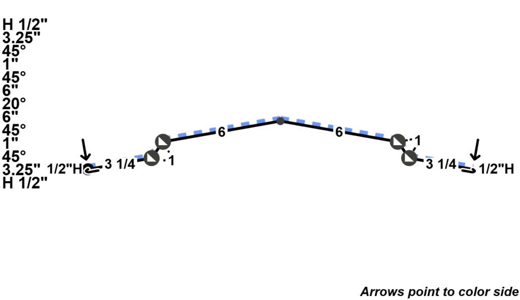 Comercial 26 Ga Ridge Cap
